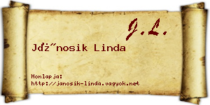 Jánosik Linda névjegykártya